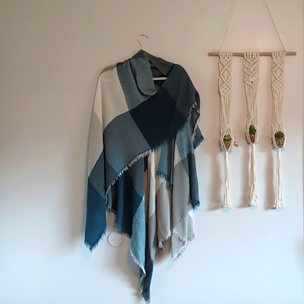Ruggine Checked Plaid Blanket Wrap Shawl OS